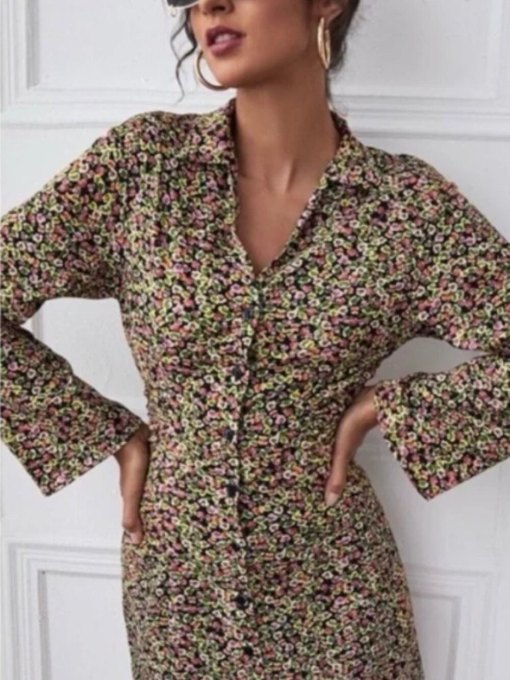 Zara NWT Ditsy Floral Mini Dress Size S